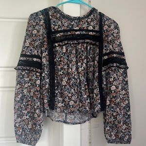 Floral long sleeve top
